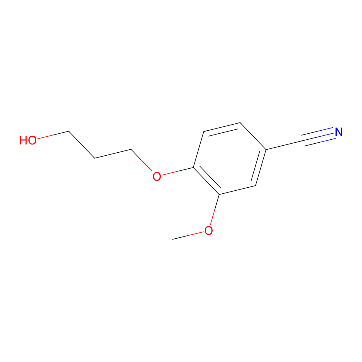 4-(3-Hydroxypropoxy)-3-methoxybenzonitrile molecular structure, CAS 1157110-67-2