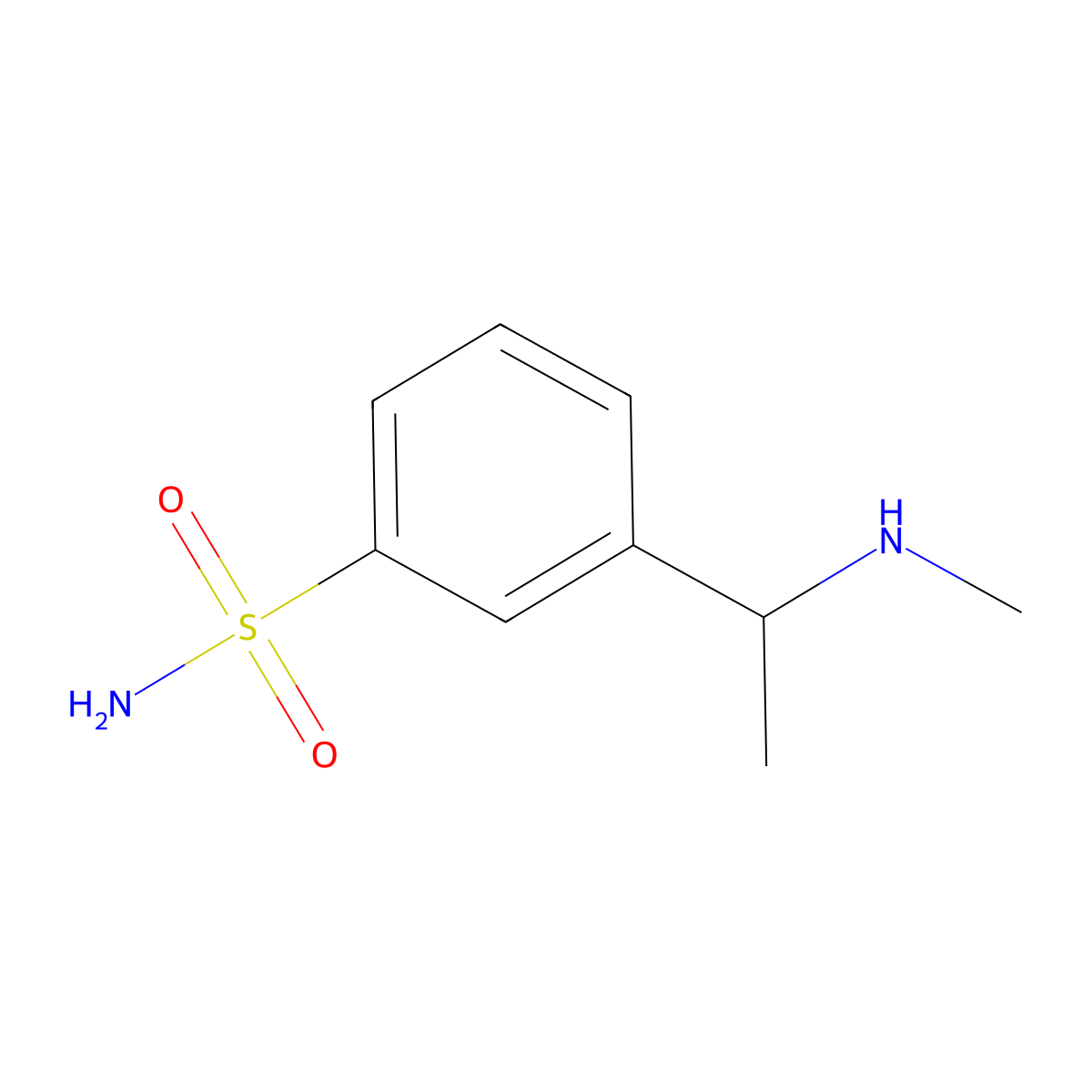 3-[1-(Methylamino)ethyl]benzene-1-sulfonamide molecular structure, CAS 1157112-20-3