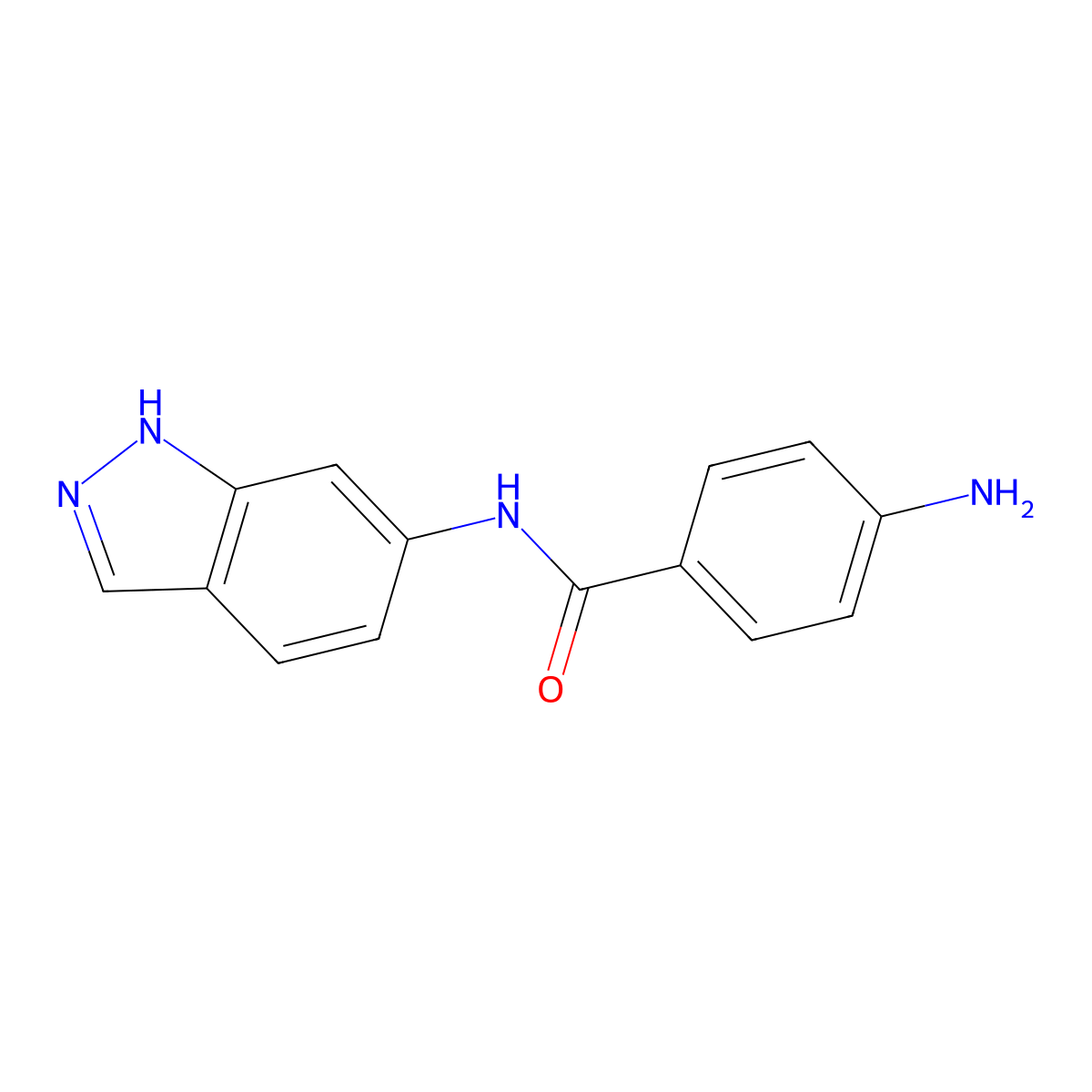 4-amino-N-(1H-indazol-6-yl)benzamide molecular structure, CAS 1157122-42-3