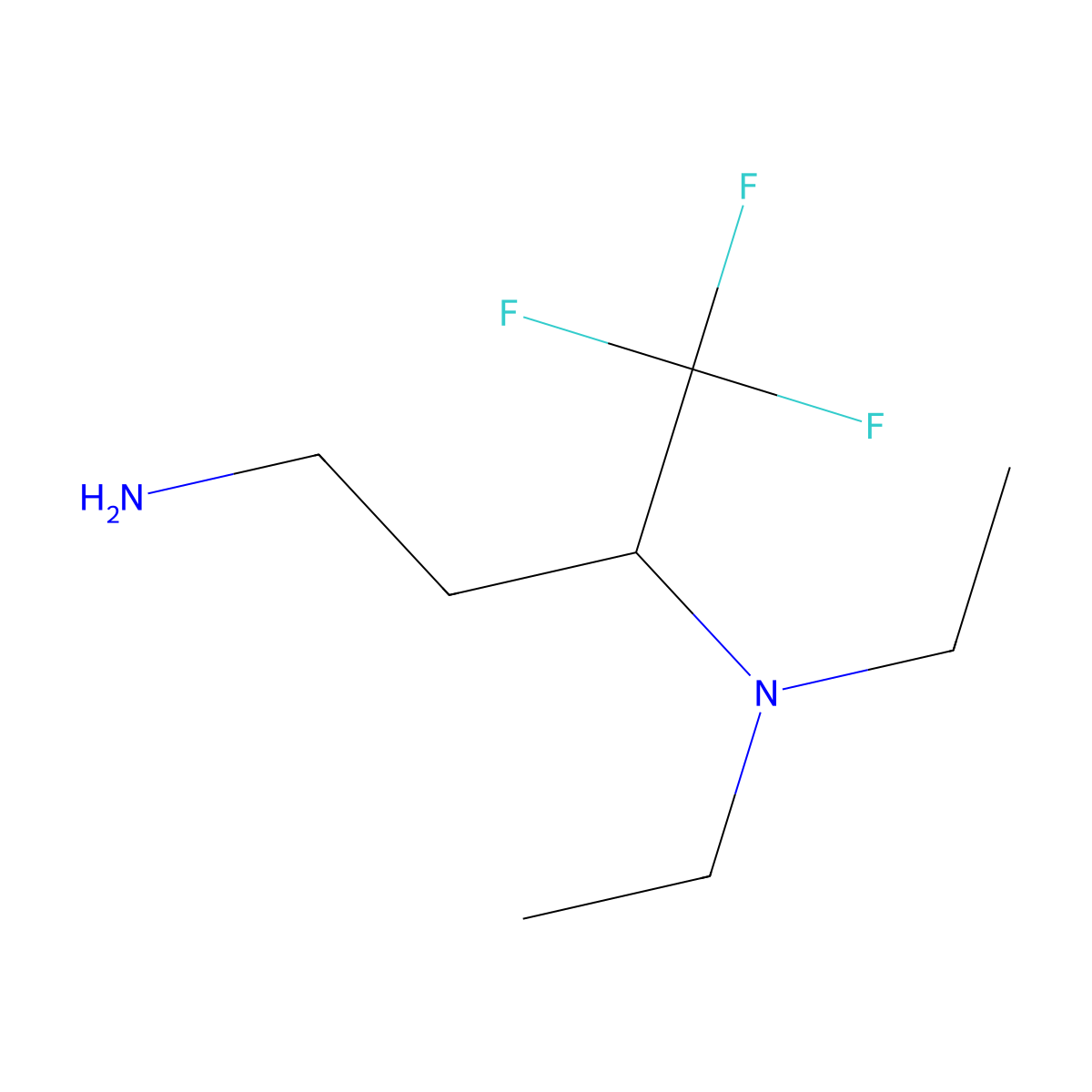 (4-Amino-1,1,1-trifluorobutan-2-yl)diethylamine molecular structure, CAS 1157129-63-9
