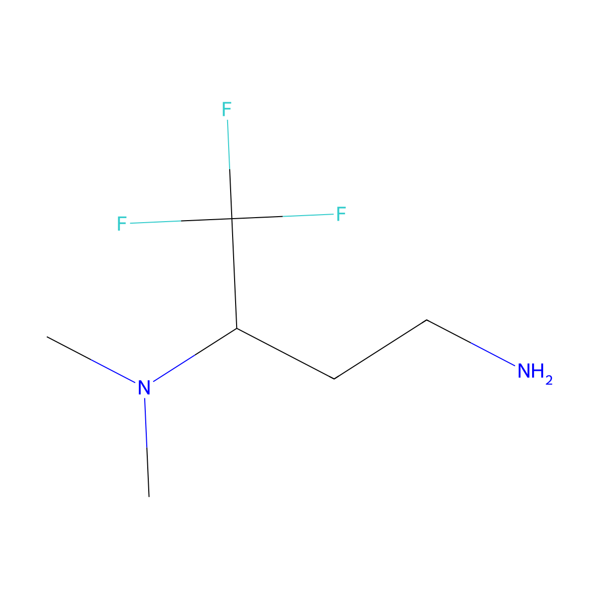 (4-Amino-1,1,1-trifluorobutan-2-yl)dimethylamine molecular structure, CAS 1157130-39-6