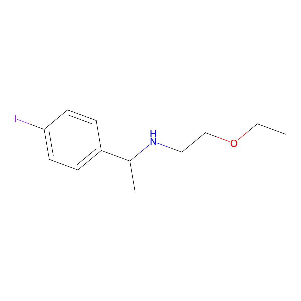 (2-Ethoxyethyl)[1-(4-iodophenyl)ethyl]amine molecular structure, CAS 1157130-64-7