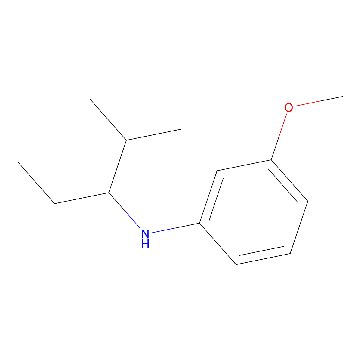 3-methoxy-N-(2-methylpentan-3-yl)aniline molecular structure, CAS 1157131-66-2