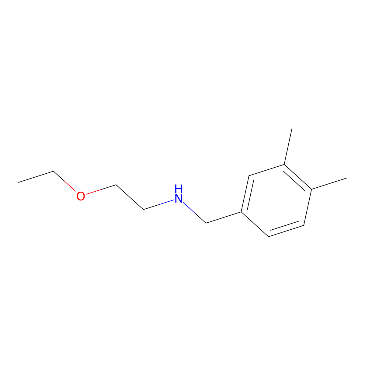 [(3,4-Dimethylphenyl)methyl](2-ethoxyethyl)amine molecular structure, CAS 1157132-14-3