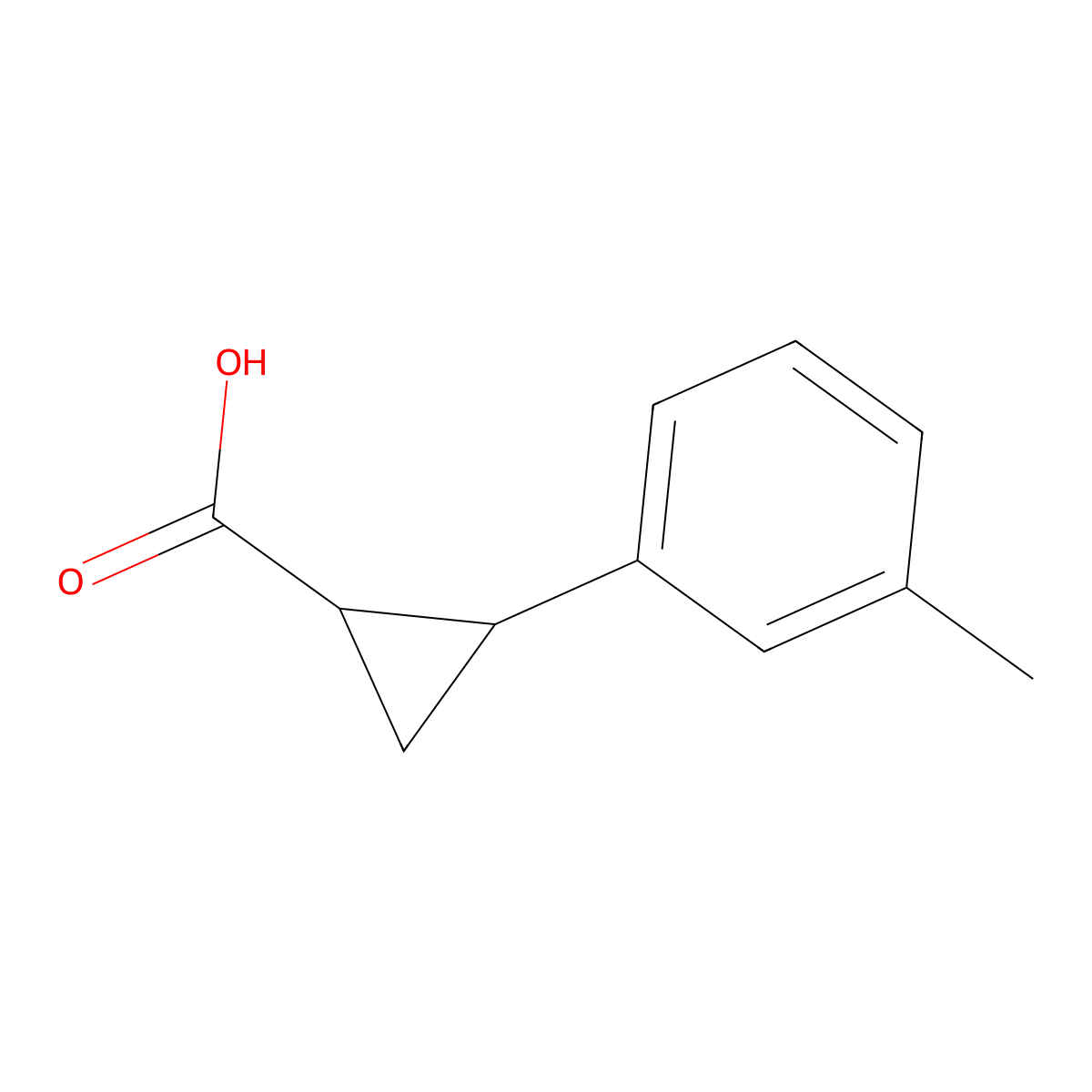 2-(3-Methylphenyl)cyclopropane-1-carboxylic acid molecular structure, CAS 1157137-59-1