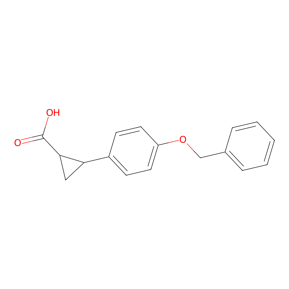 2-[4-(Benzyloxy)phenyl]cyclopropane-1-carboxylic acid molecular structure, CAS 1157138-28-7