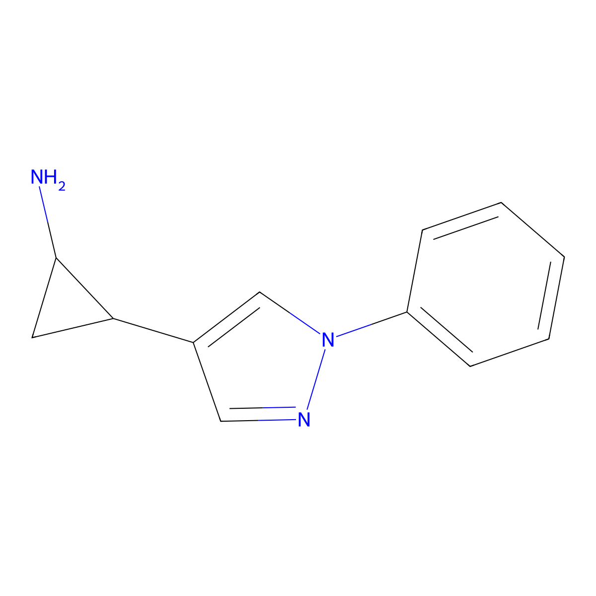 2-(1-Phenyl-1H-pyrazol-4-yl)cyclopropanamine molecular structure, CAS 1157139-81-5