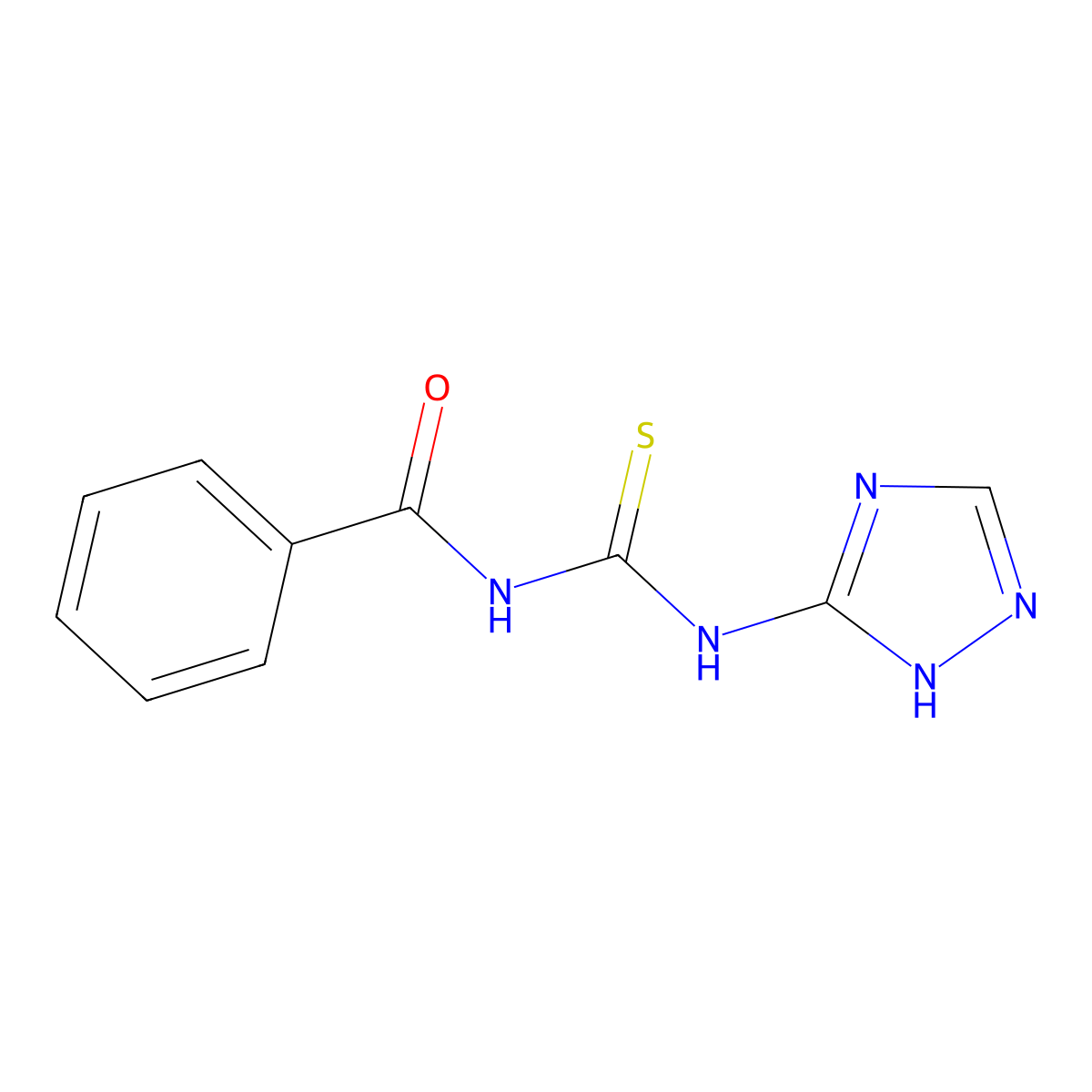 Benzamide, N-[thioxo(1H-1,2,4-triazol-3-ylamino)methyl]- molecular structure, CAS 115714-54-0