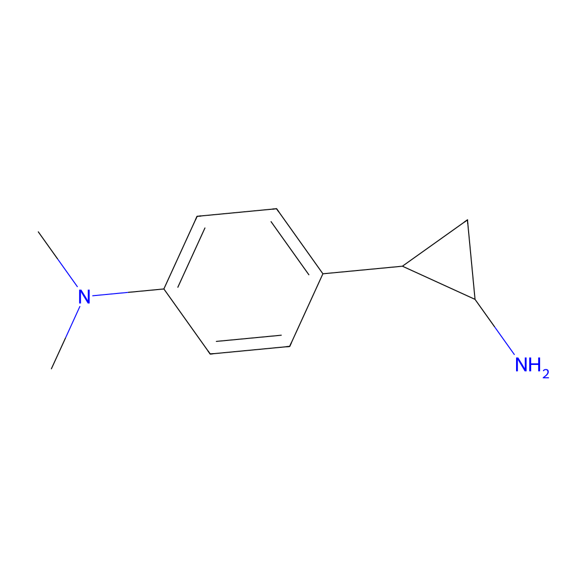 4-(2-aminocyclopropyl)-N,N-dimethylaniline molecular structure, CAS 1157140-05-0