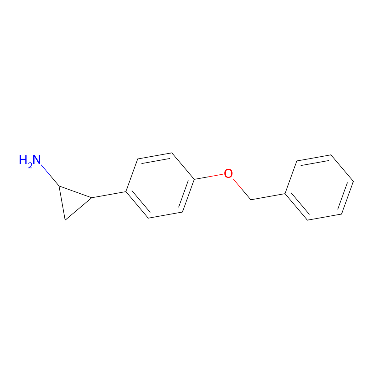 Cyclopropanamine, 2-[4-(phenylmethoxy)phenyl]- molecular structure, CAS 1157140-21-0