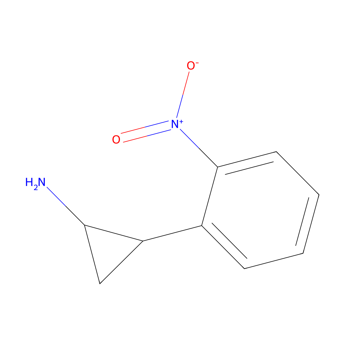 2-(2-Nitrophenyl)cyclopropan-1-amine molecular structure, CAS 1157140-41-4