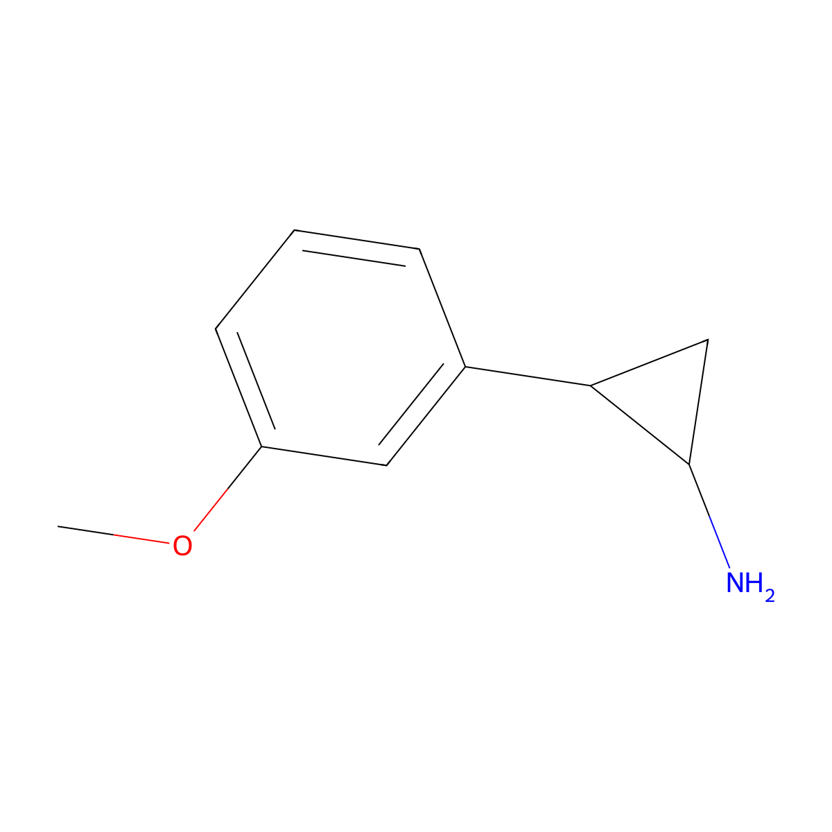 2-(3-Methoxyphenyl)cyclopropan-1-amine molecular structure, CAS 1157140-61-8