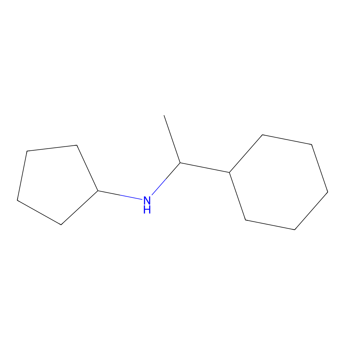 N-(1-cyclohexylethyl)cyclopentanamine molecular structure, CAS 1157145-99-7