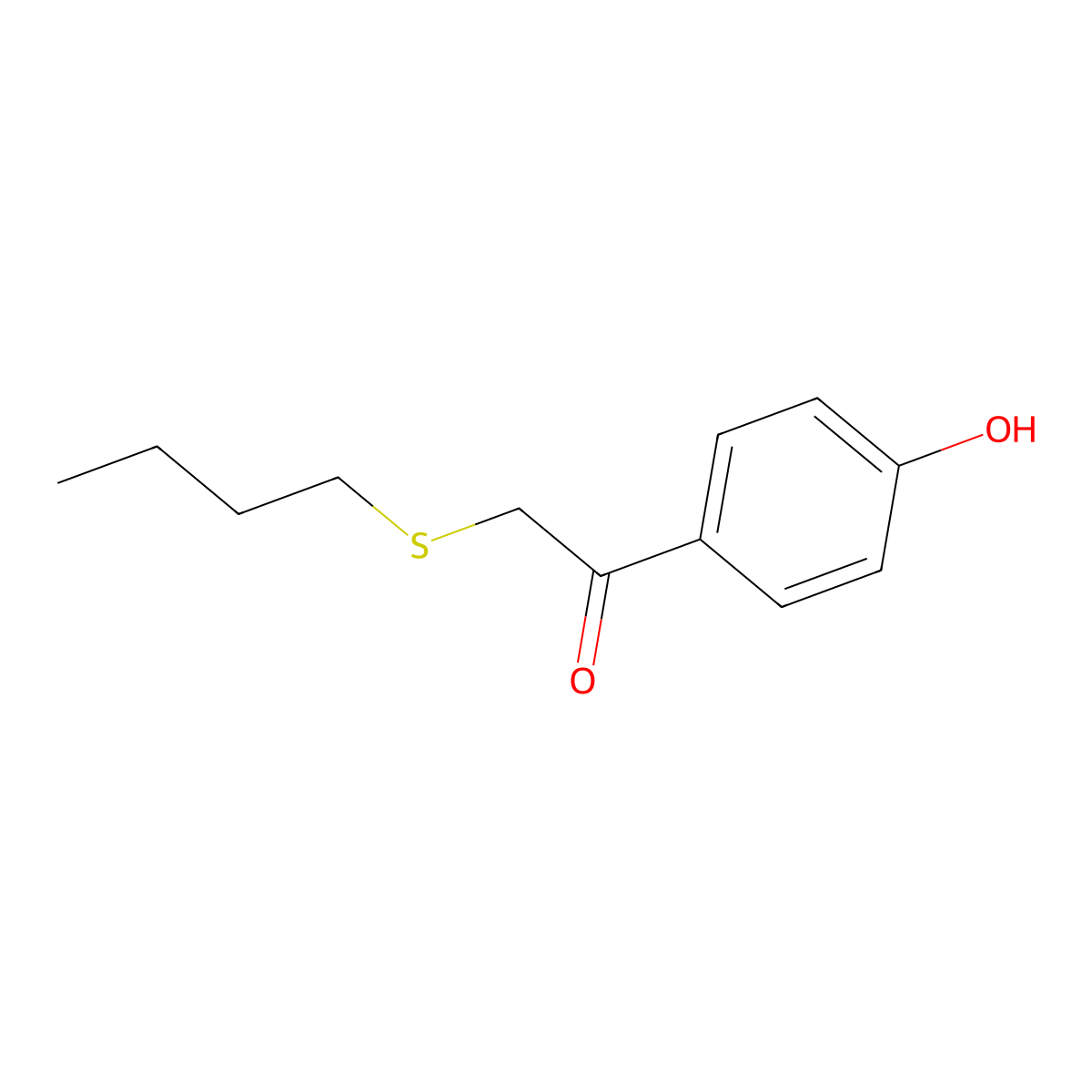 2-(Butylthio)-1-(4-hydroxyphenyl)ethan-1-one molecular structure, CAS 1157151-76-2