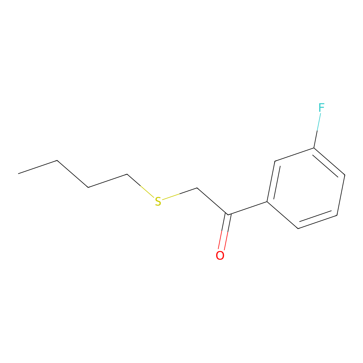 2-(Butylthio)-1-(3-fluorophenyl)ethan-1-one molecular structure, CAS 1157151-86-4