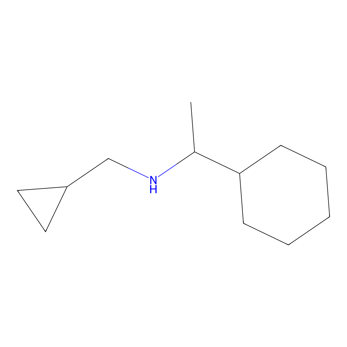 (1-Cyclohexylethyl)(cyclopropylmethyl)amine molecular structure, CAS 1157156-76-7