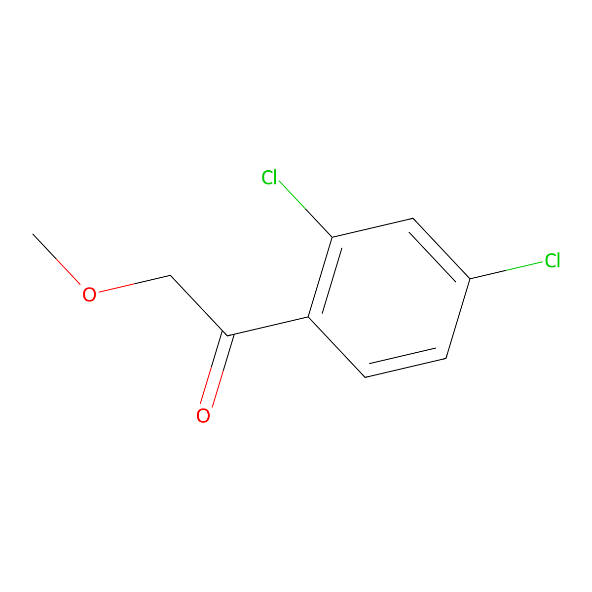 1-(2,4-Dichlorophenyl)-2-methoxyethanone molecular structure, CAS 1157166-95-4