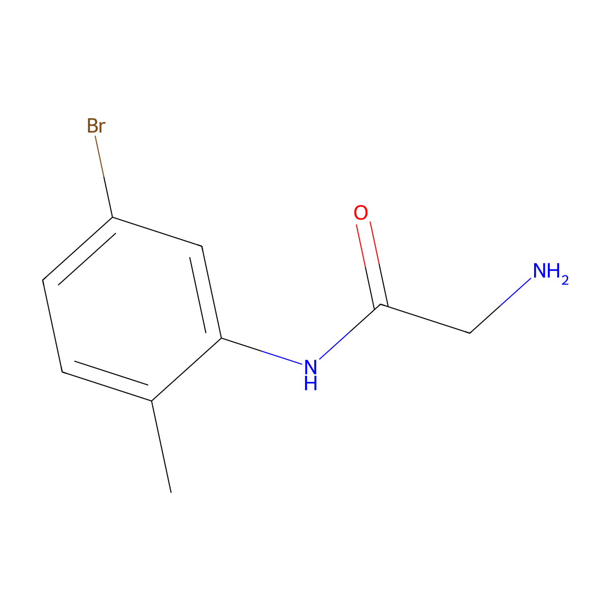 2-amino-N-(5-bromo-2-methylphenyl)acetamide molecular structure, CAS 1157171-39-5