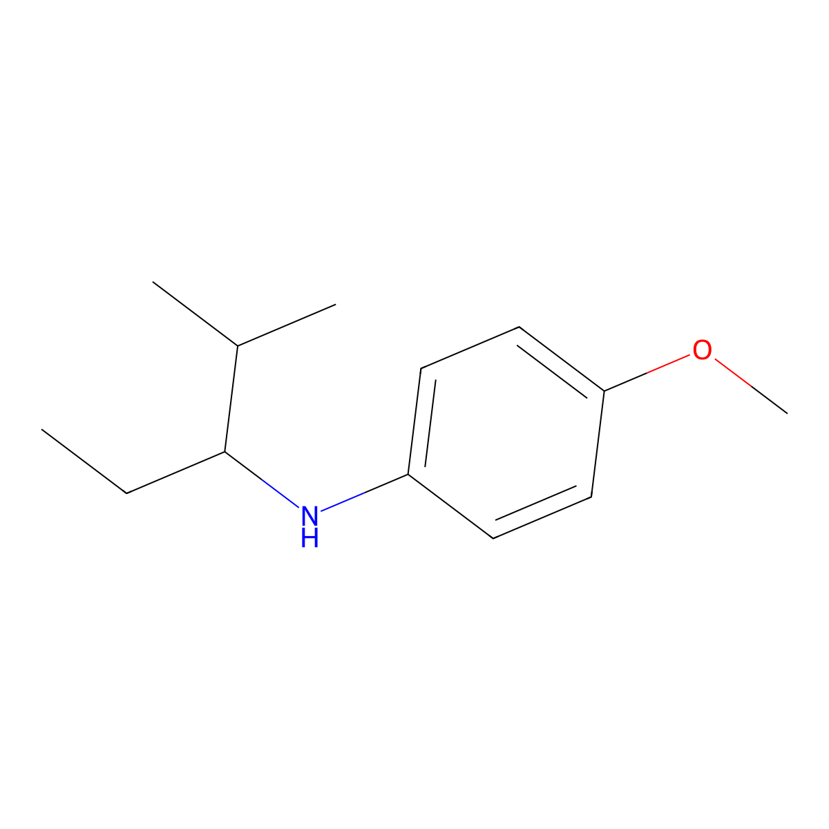 4-methoxy-N-(2-methylpentan-3-yl)aniline molecular structure, CAS 1157178-13-6
