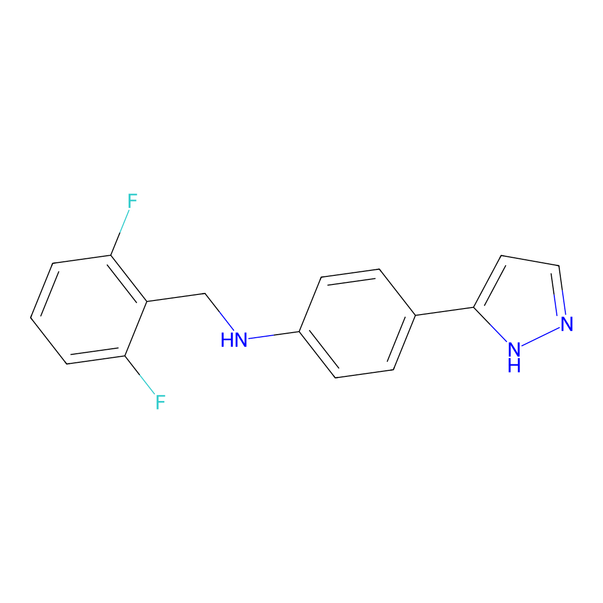 N-[(2,6-difluorophenyl)methyl]-4-(1H-pyrazol-5-yl)aniline molecular structure, CAS 1157179-91-3