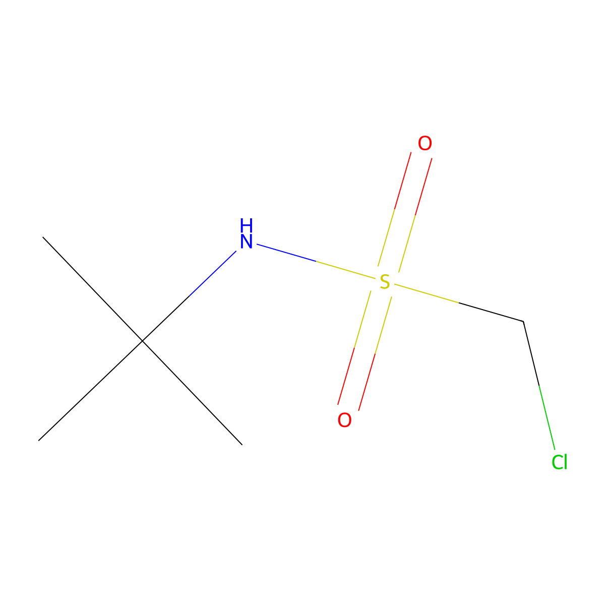 N-tert-butyl-1-chloromethanesulfonamide molecular structure, CAS 115719-94-3