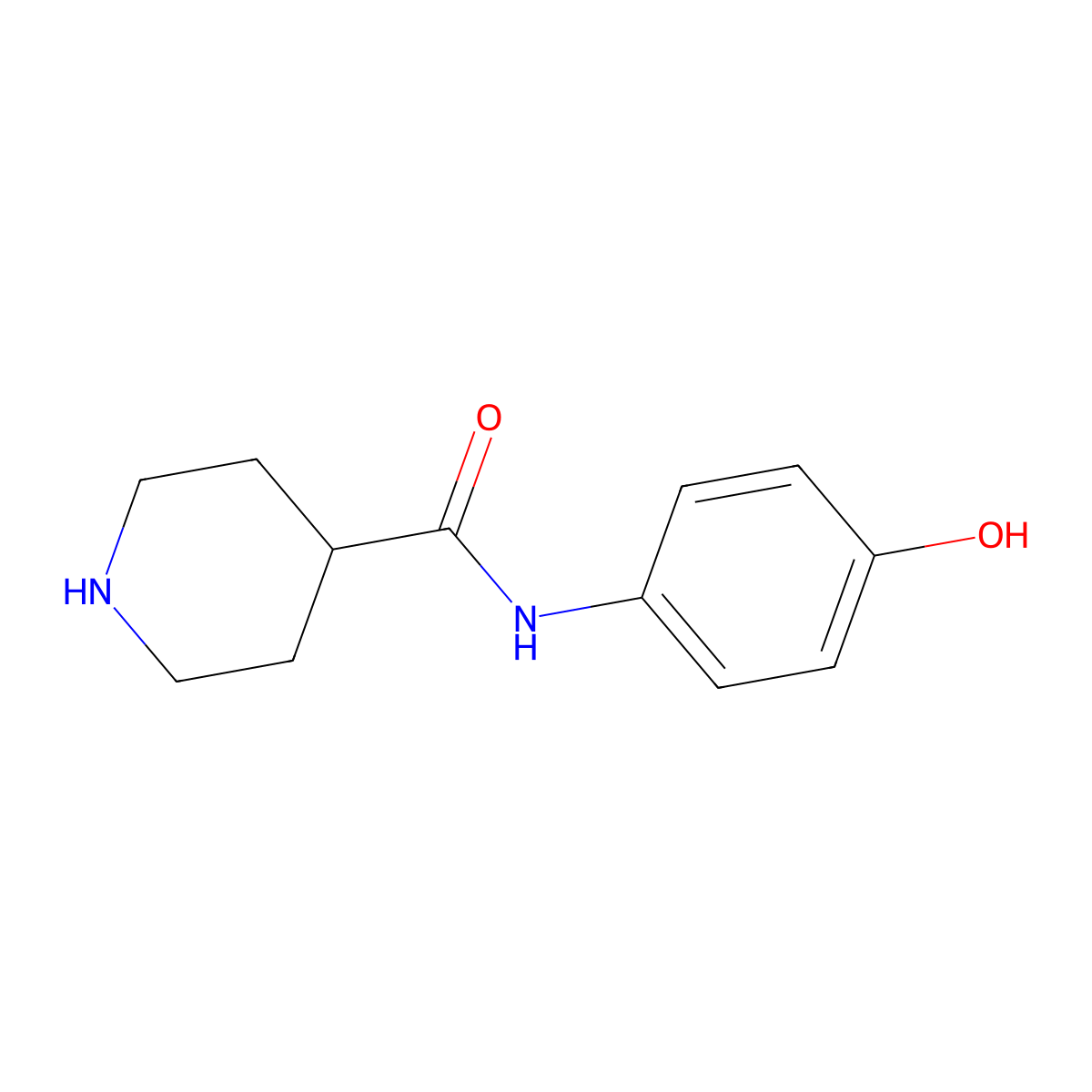 N-(4-hydroxyphenyl)piperidine-4-carboxamide molecular structure, CAS 1157194-55-2