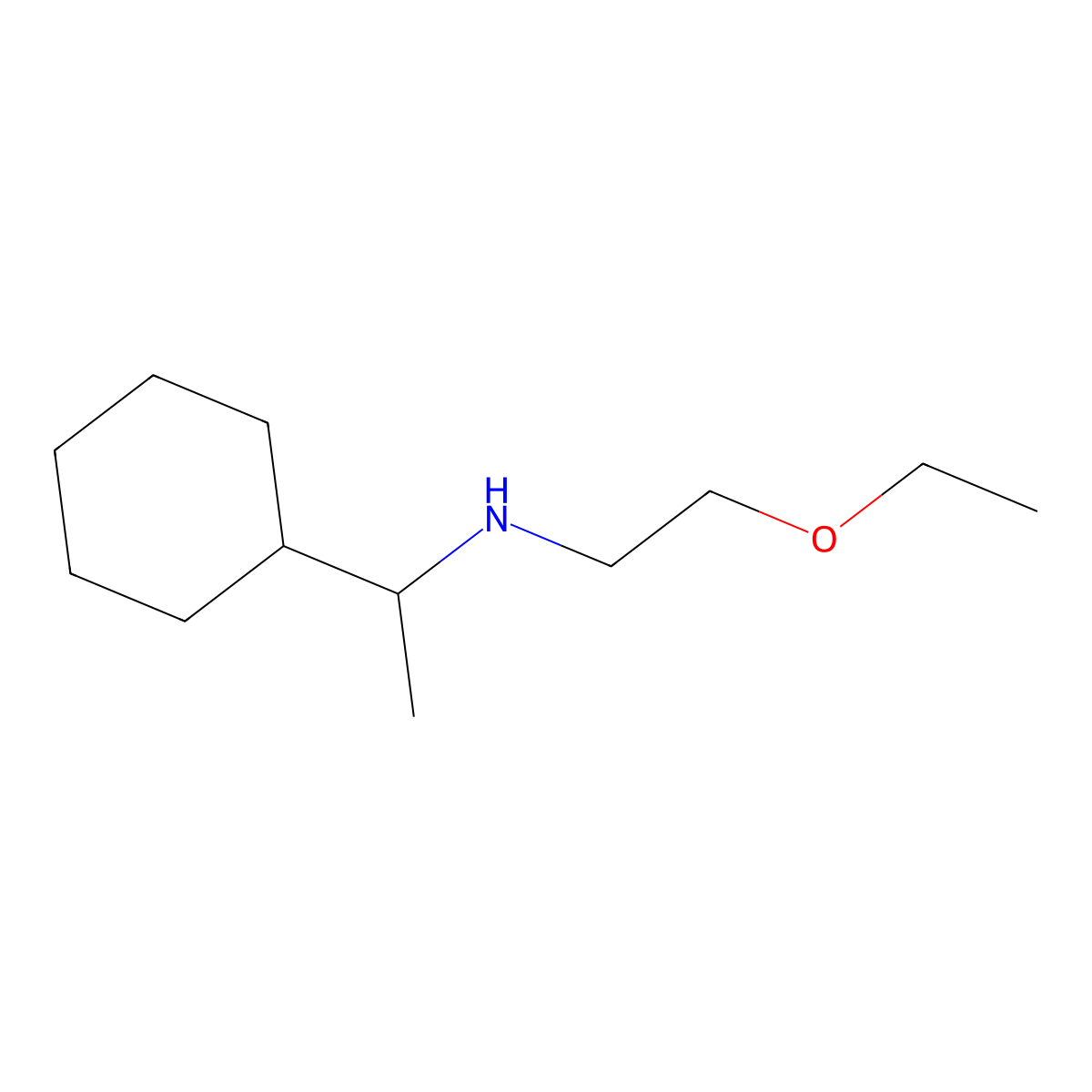 (1-Cyclohexylethyl)(2-ethoxyethyl)amine molecular structure, CAS 1157204-63-1