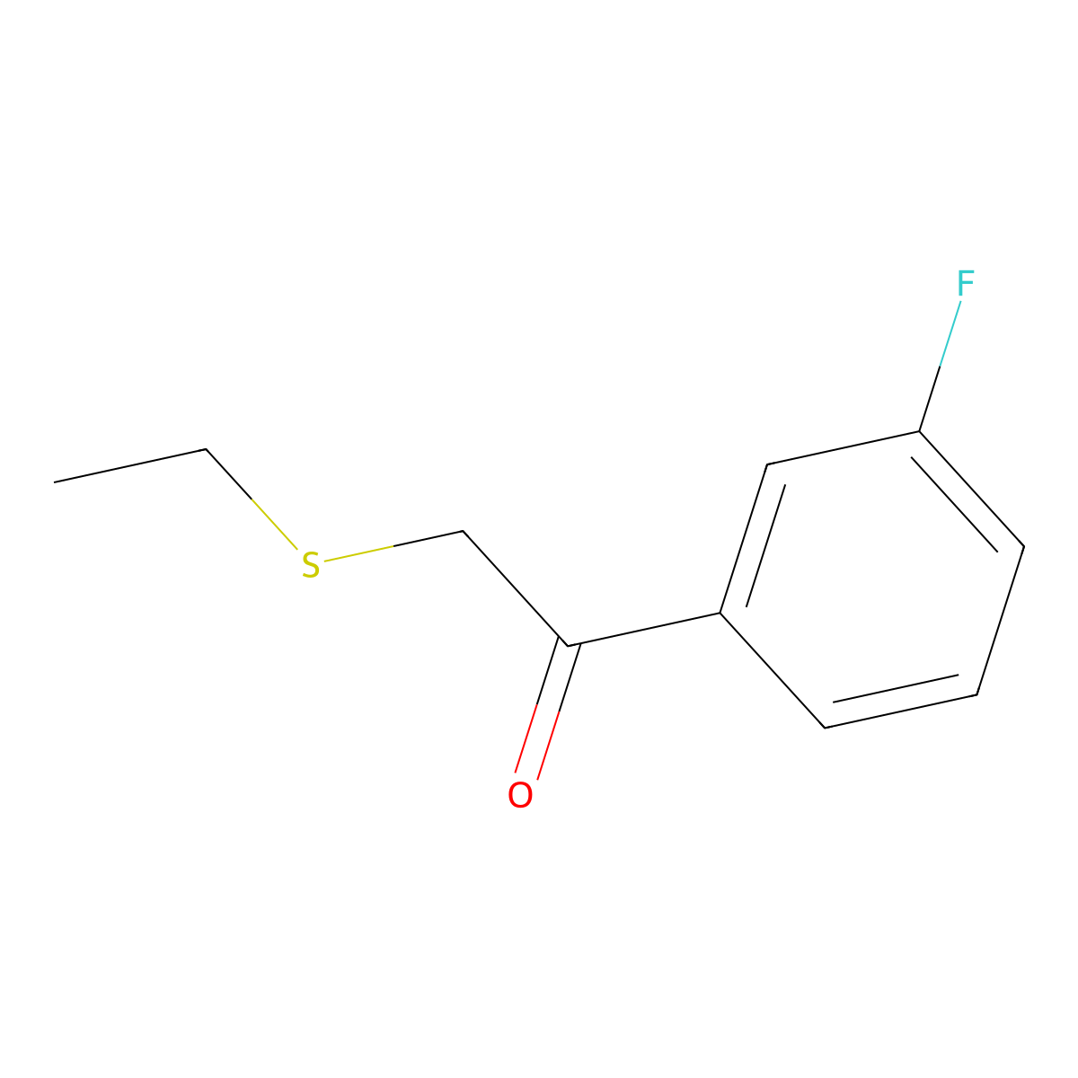 2-(Ethylthio)-1-(3-fluorophenyl)ethan-1-one molecular structure, CAS 1157204-70-0