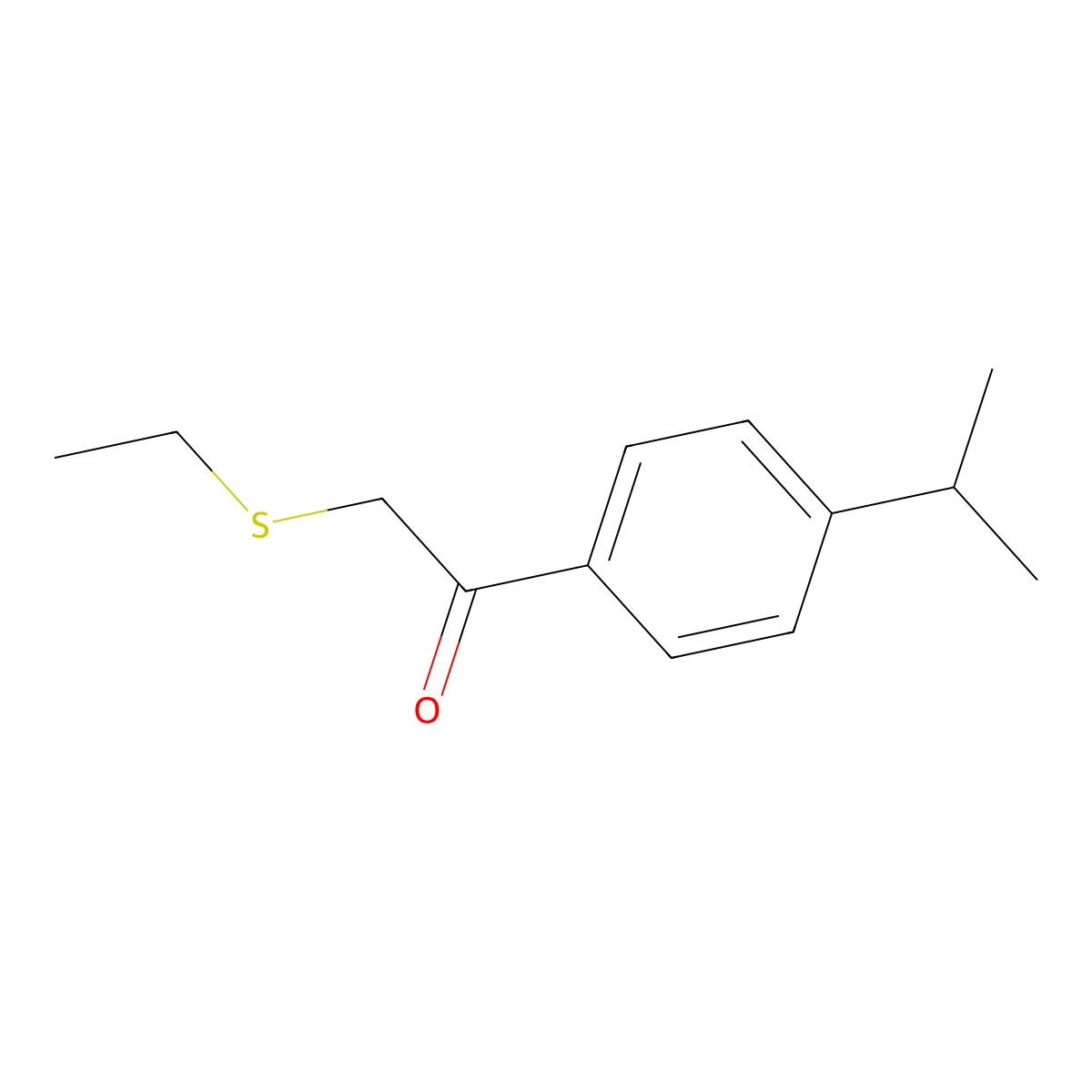 2-(Ethylthio)-1-(4-isopropylphenyl)ethan-1-one molecular structure, CAS 1157205-14-5