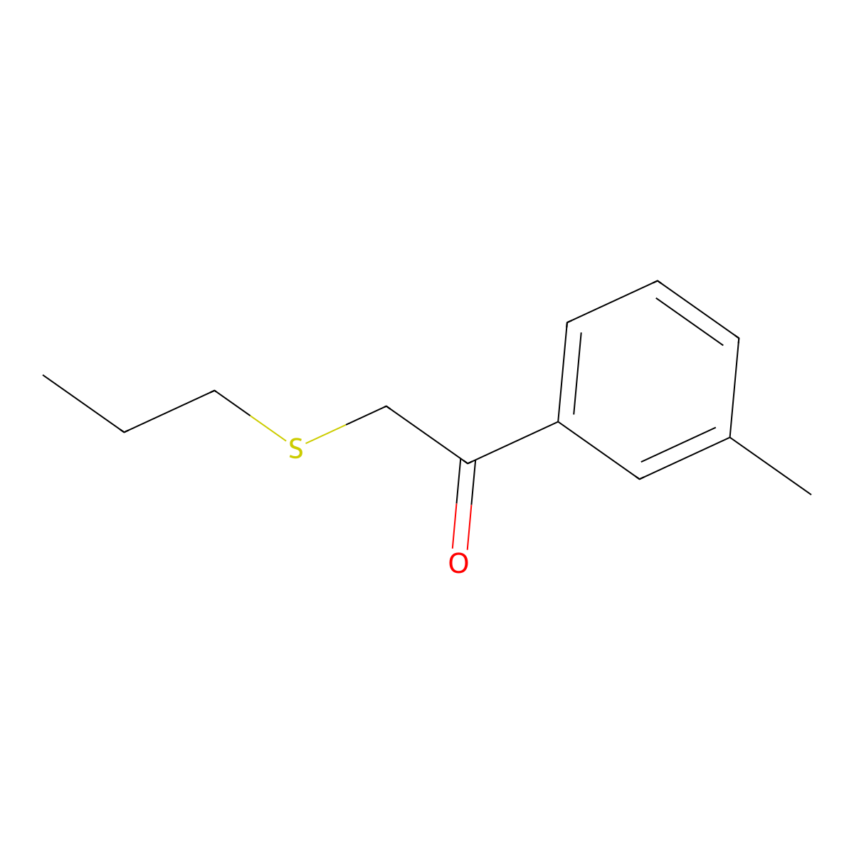 2-(Propylthio)-1-(m-tolyl)ethan-1-one molecular structure, CAS 1157206-39-7