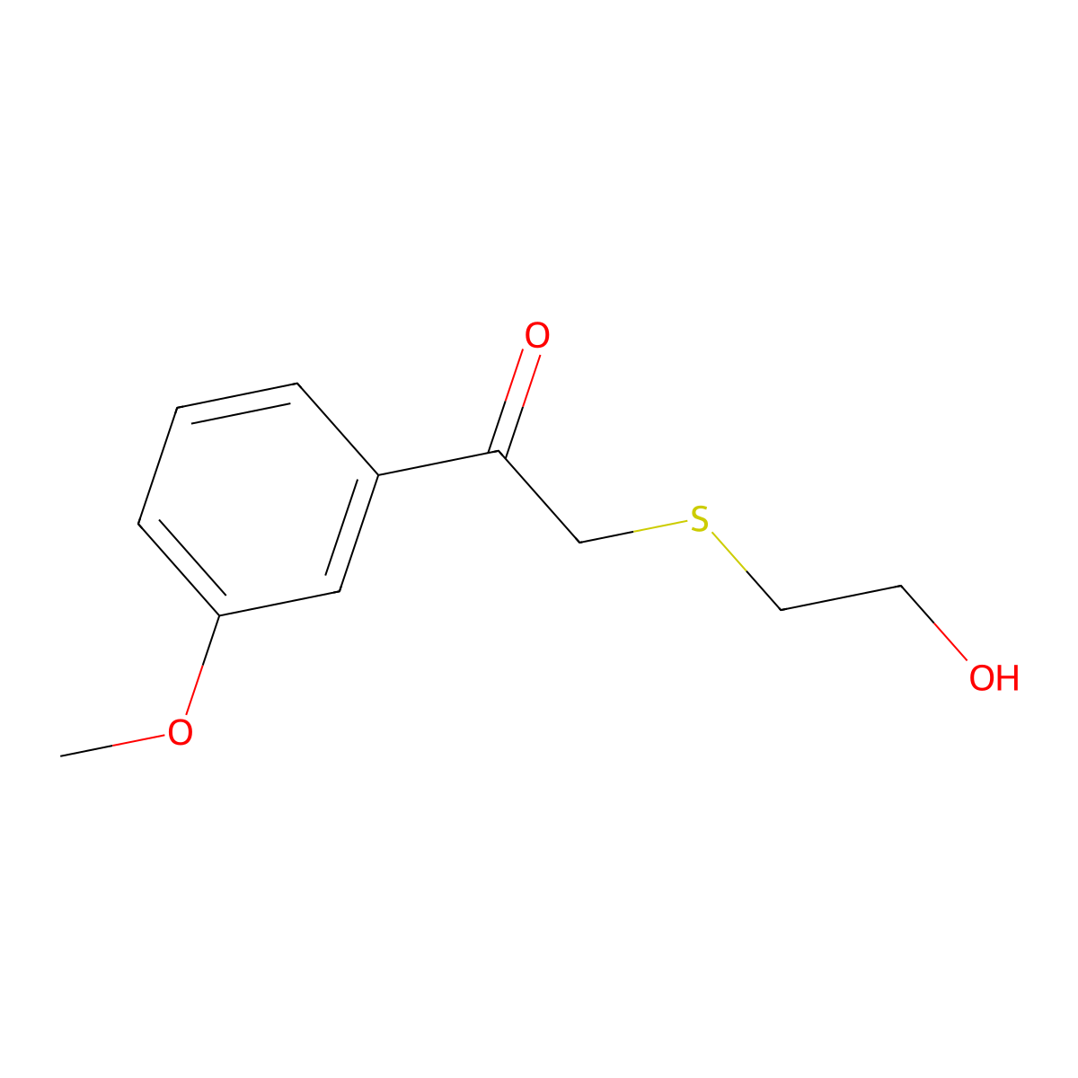 2-[(2-Hydroxyethyl)sulfanyl]-1-(3-methoxyphenyl)ethan-1-one molecular structure, CAS 1157216-58-4