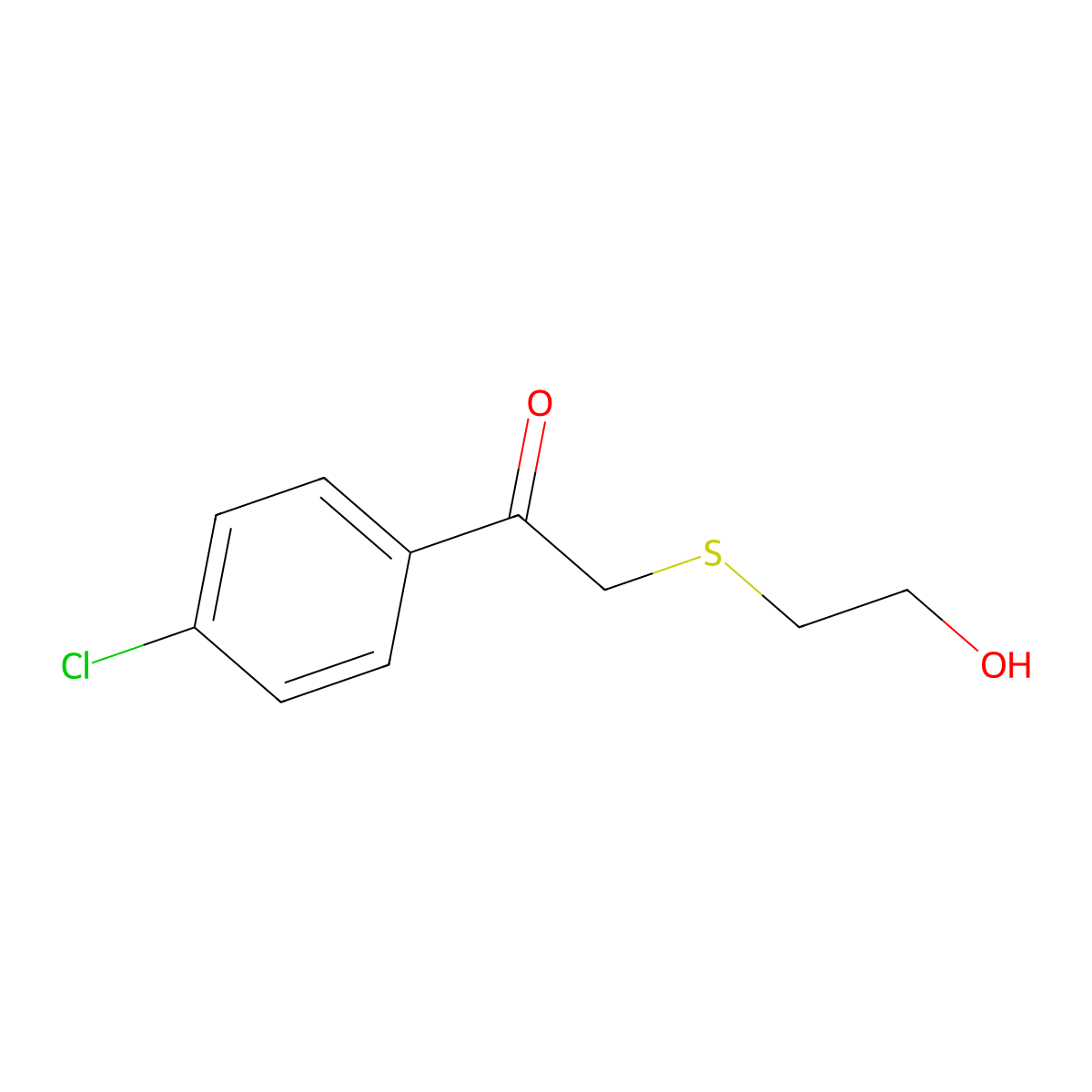 1-(4-Chlorophenyl)-2-((2-hydroxyethyl)thio)ethan-1-one molecular structure, CAS 1157217-46-3