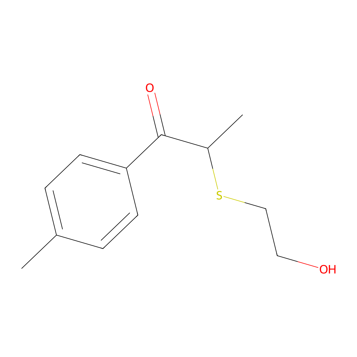2-[(2-Hydroxyethyl)sulfanyl]-1-(4-methylphenyl)propan-1-one molecular structure, CAS 1157217-54-3