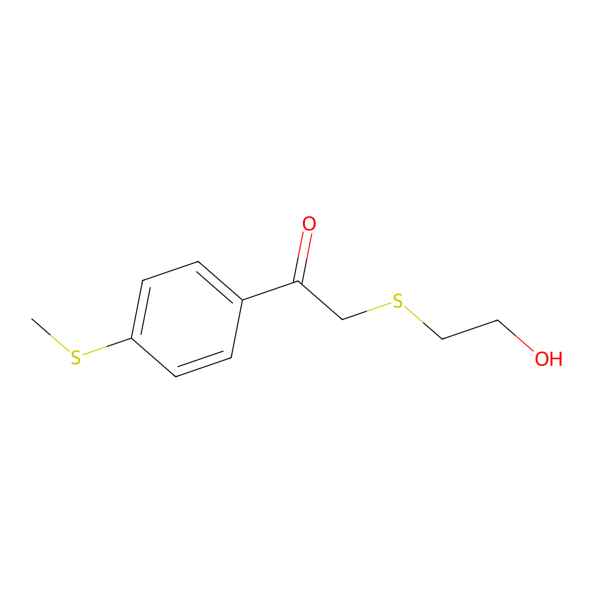 2-[(2-Hydroxyethyl)sulfanyl]-1-[4-(methylsulfanyl)phenyl]ethan-1-one molecular structure, CAS 1157217-78-1