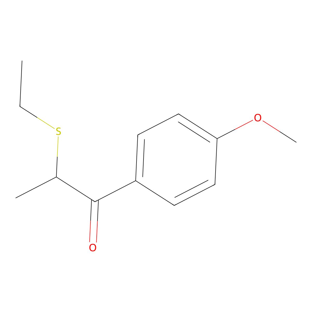 2-(Ethylsulfanyl)-1-(4-methoxyphenyl)propan-1-one molecular structure, CAS 1157221-37-8