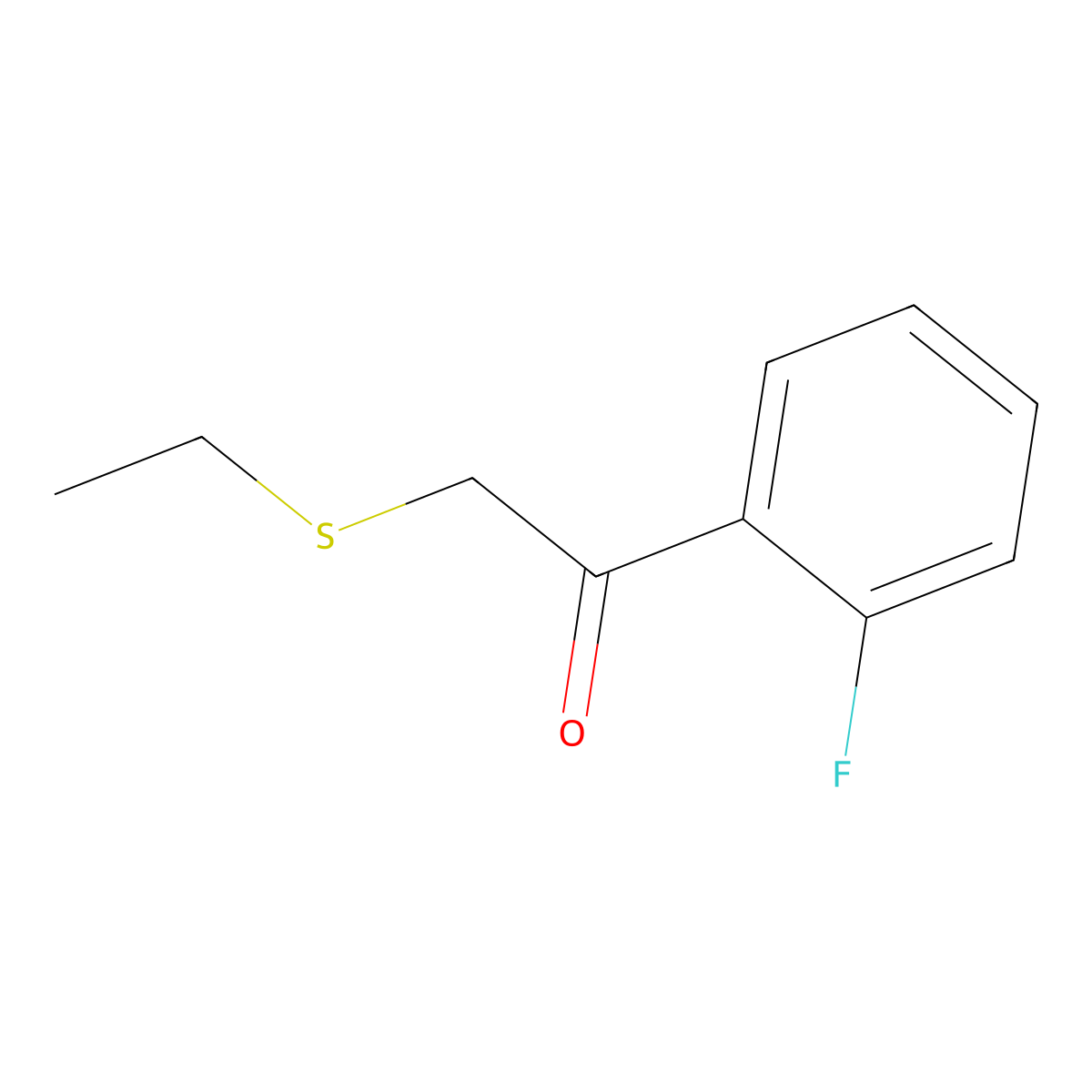 2-(Ethylthio)-1-(2-fluorophenyl)ethan-1-one molecular structure, CAS 1157221-59-4