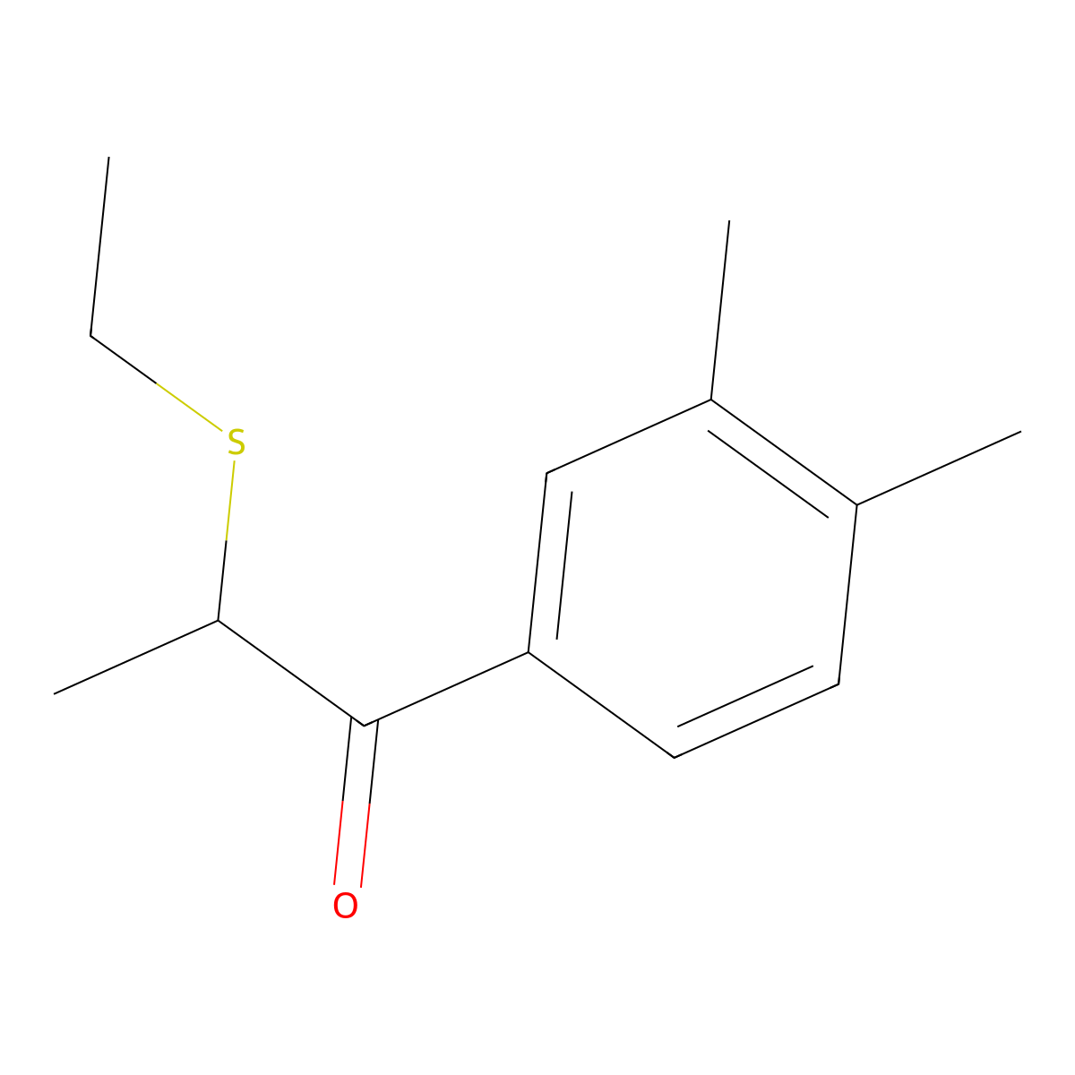 1-(3,4-Dimethylphenyl)-2-(ethylsulfanyl)propan-1-one molecular structure, CAS 1157221-63-0