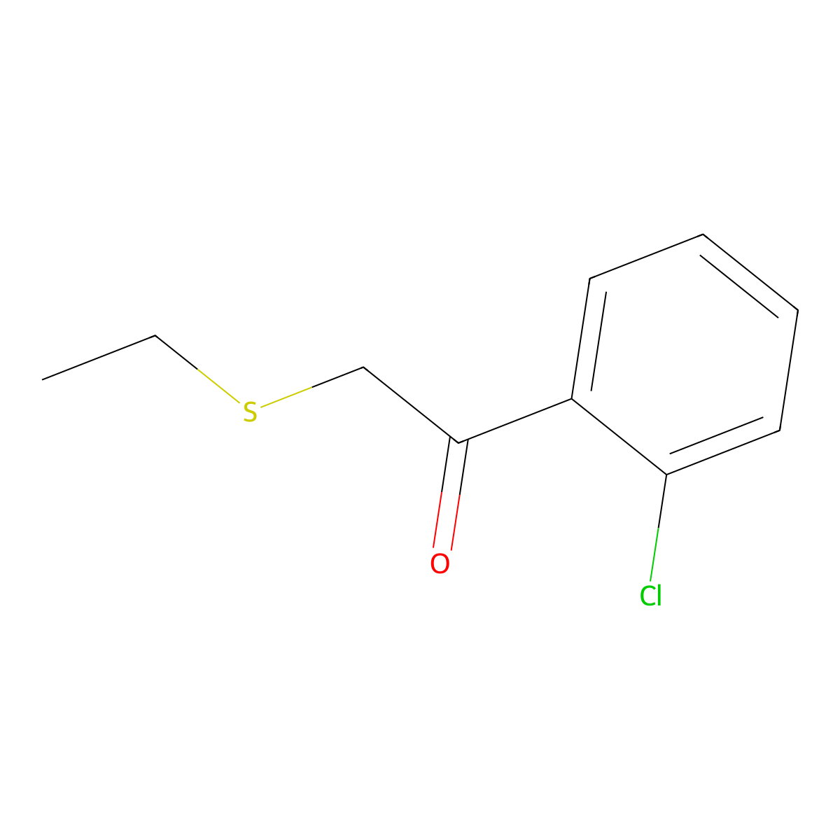 1-(2-Chlorophenyl)-2-(ethylthio)ethan-1-one molecular structure, CAS 1157221-81-2