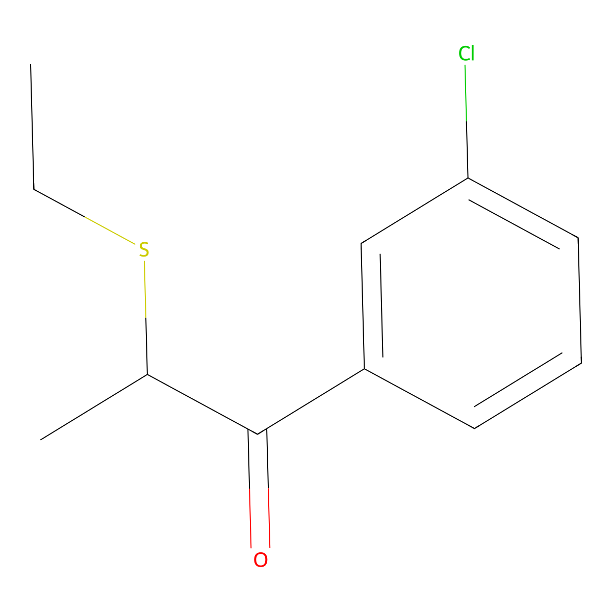 1-(3-Chlorophenyl)-2-(ethylsulfanyl)propan-1-one molecular structure, CAS 1157221-88-9