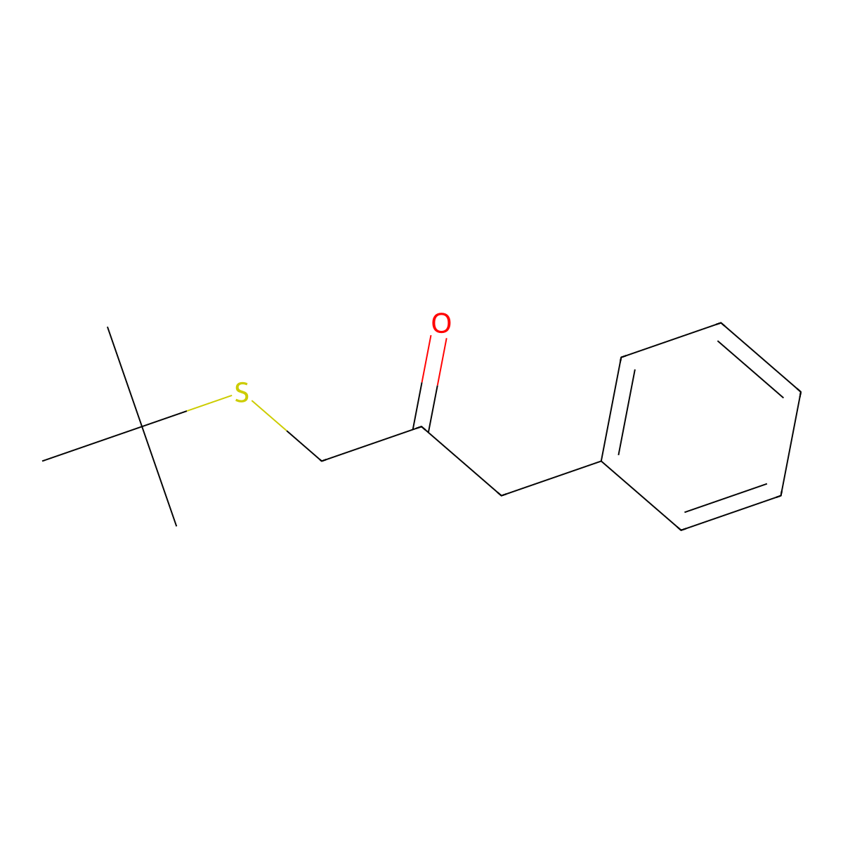 1-(Tert-butylthio)-3-phenylpropan-2-one molecular structure, CAS 1157222-21-3