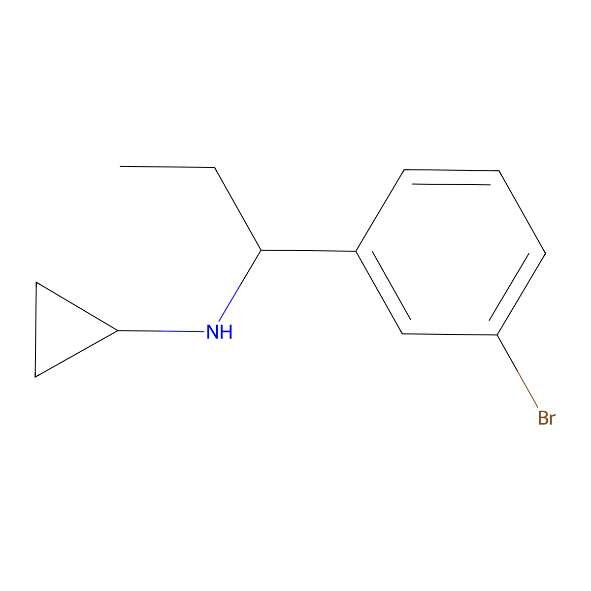 N-[1-(3-bromophenyl)propyl]cyclopropanamine molecular structure, CAS 1157232-66-0