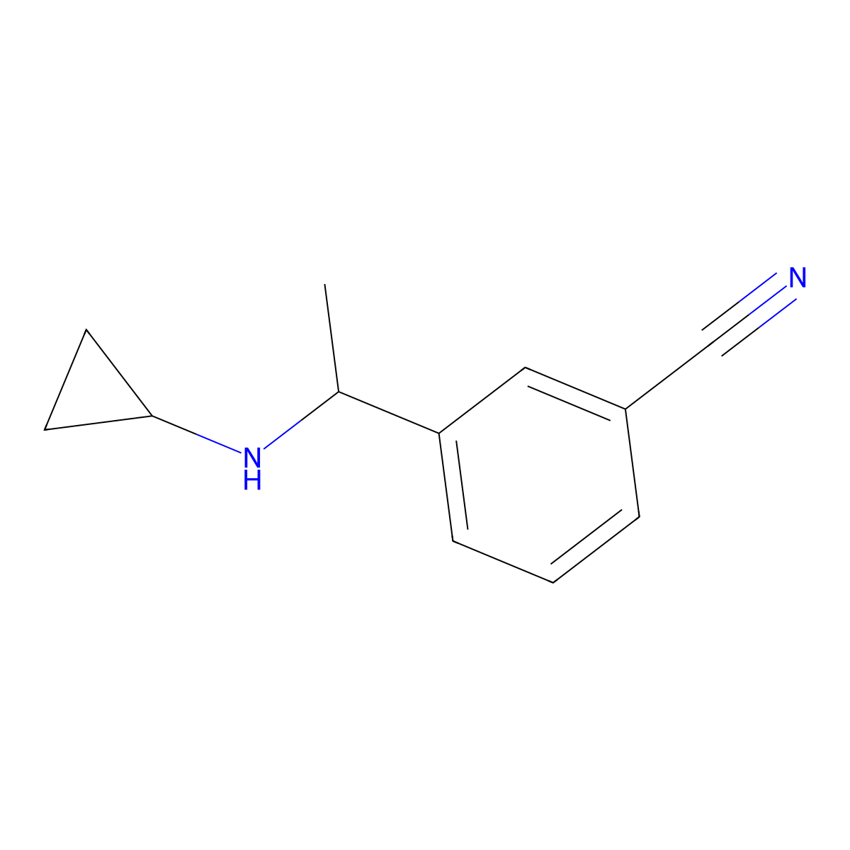3-[1-(Cyclopropylamino)ethyl]benzonitrile molecular structure, CAS 1157233-41-4