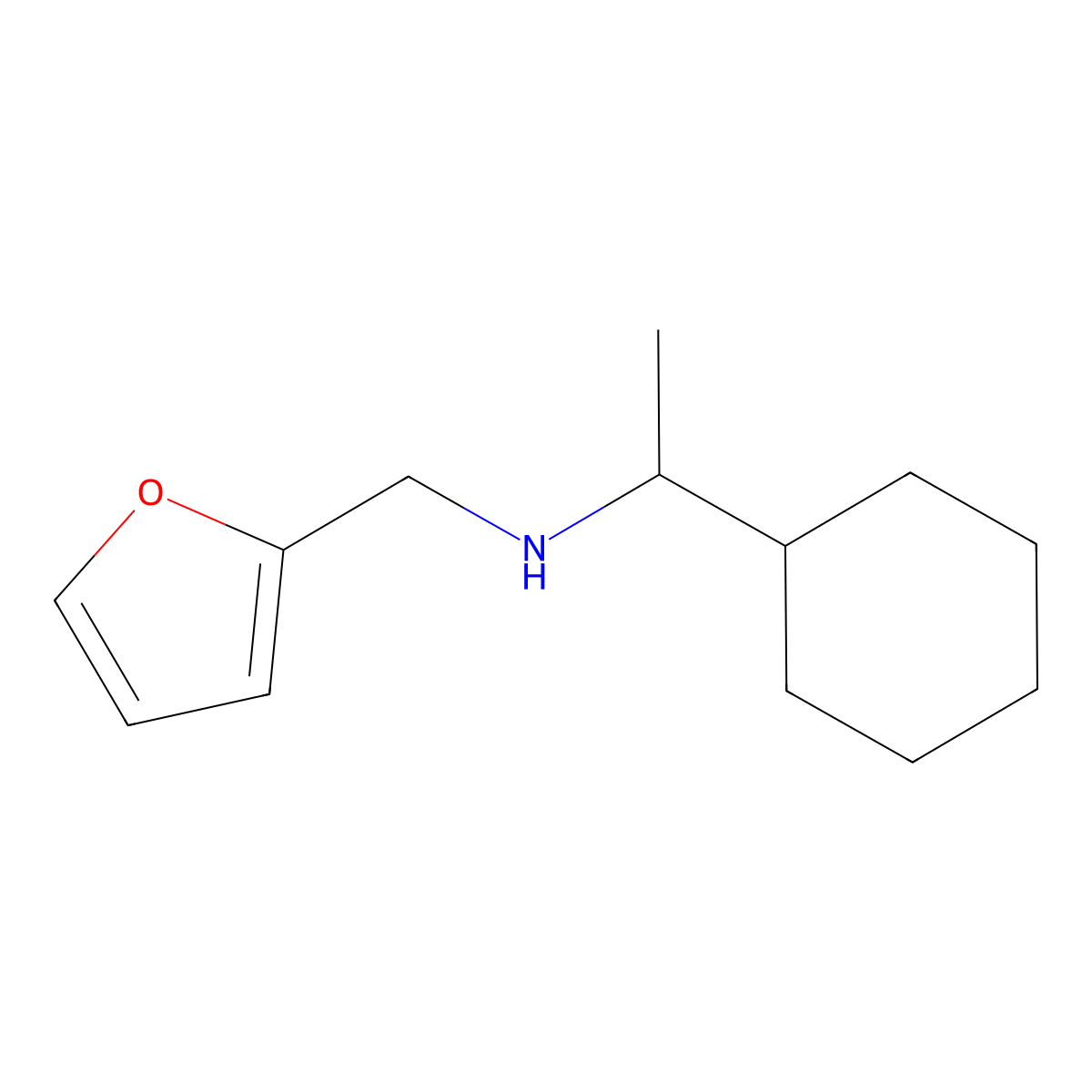 (1-Cyclohexylethyl)[(furan-2-yl)methyl]amine molecular structure, CAS 1157239-73-0