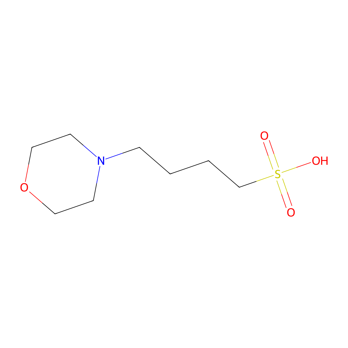 4-Morpholinobutane-1-sulfonic acid molecular structure, CAS 115724-21-5