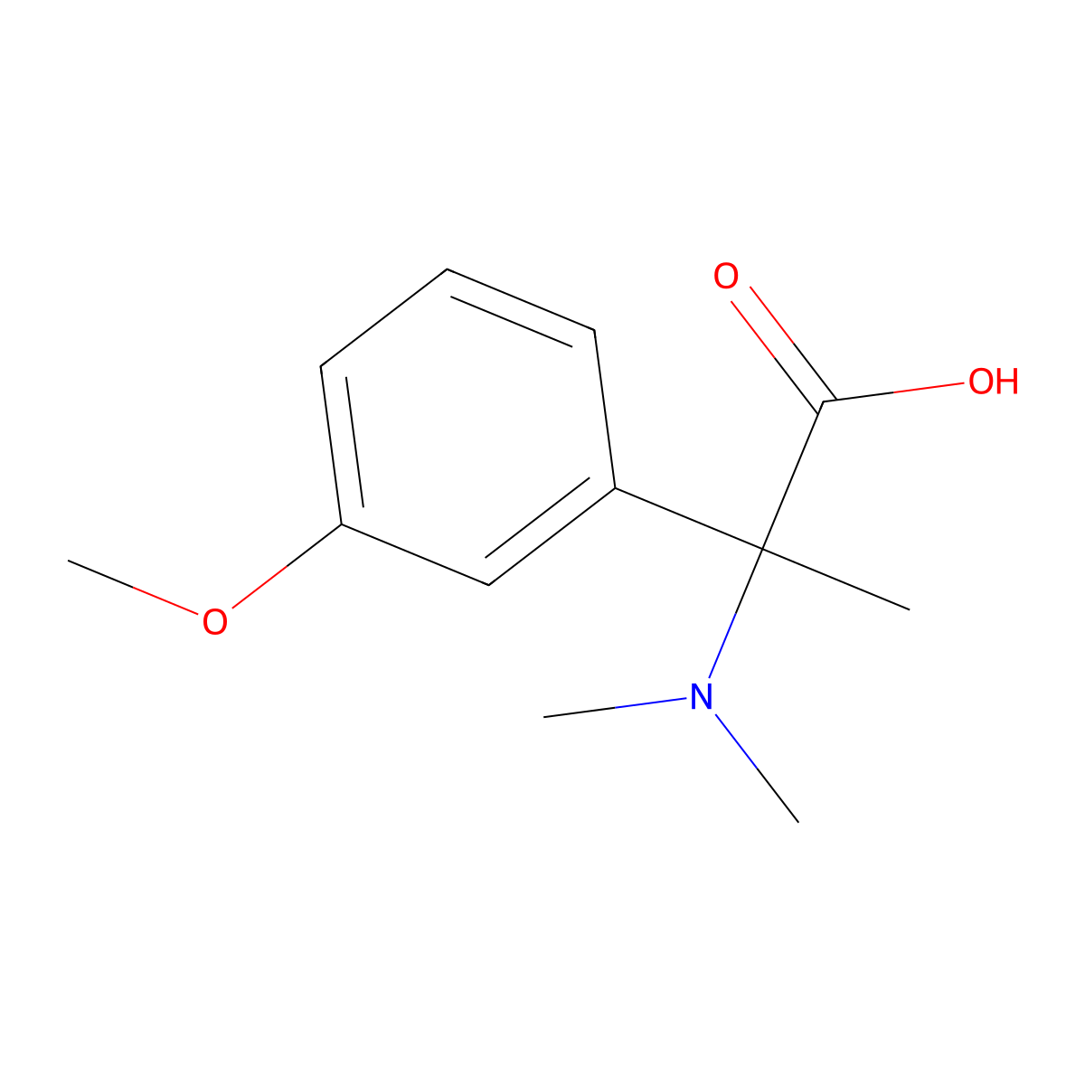 2-(3-methoxyphenyl)-N,N-dimethylalanine molecular structure, CAS 1157261-32-9