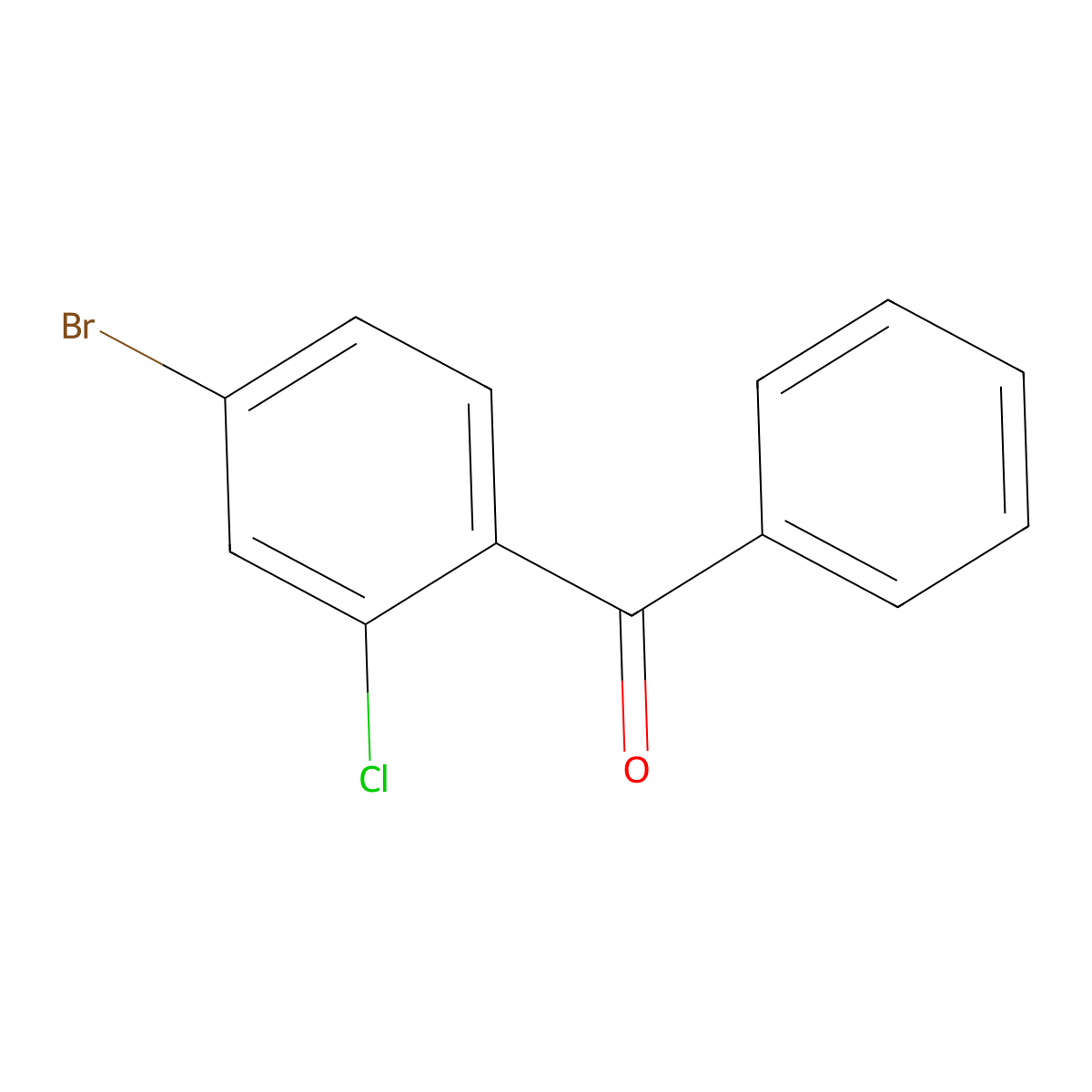 (4-Bromo-2-chlorophenyl)-phenylmethanone molecular structure, CAS 1157264-15-7