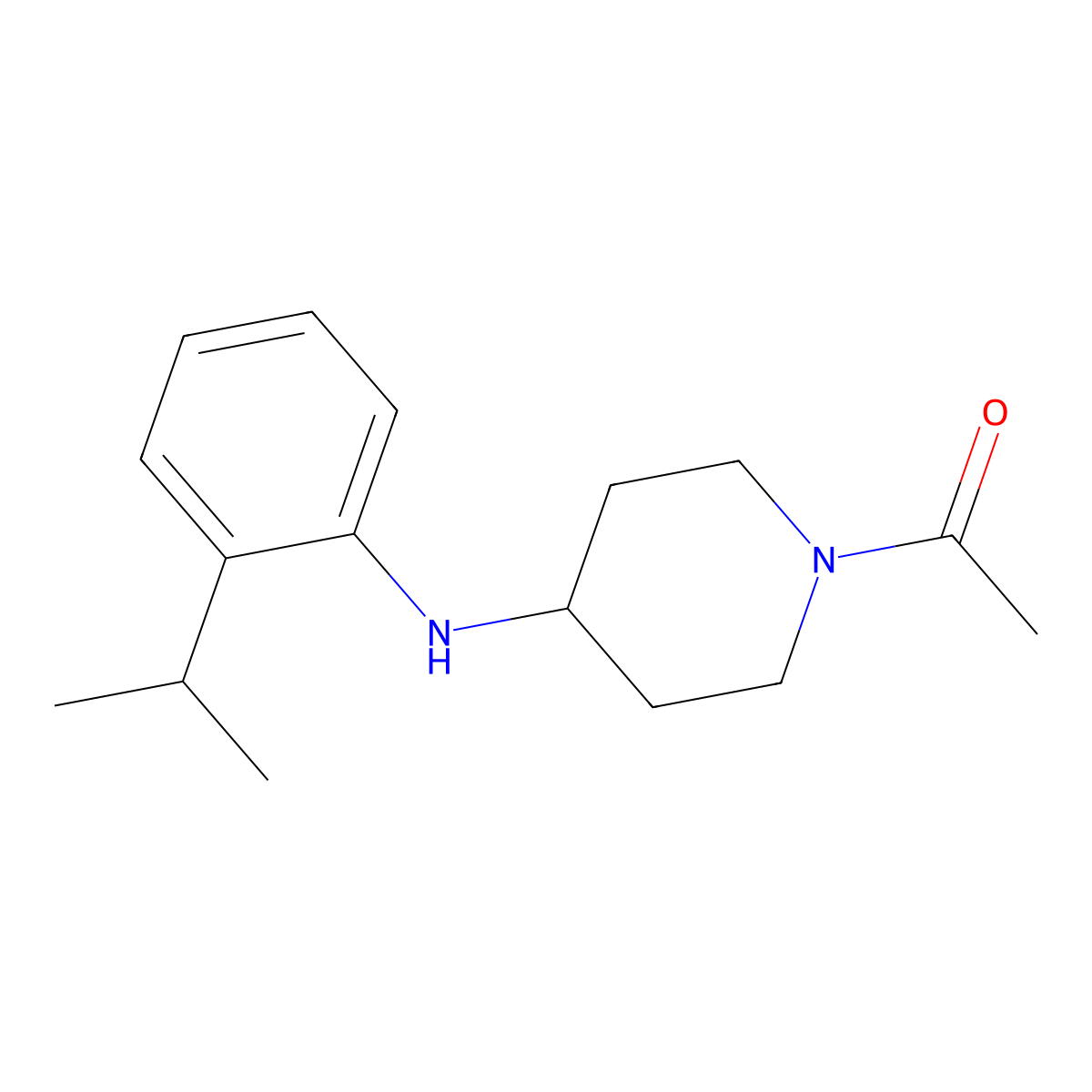 1-[4-[[2-(1-Methylethyl)phenyl]amino]-1-piperidinyl]ethanone molecular structure, CAS 1157271-07-2