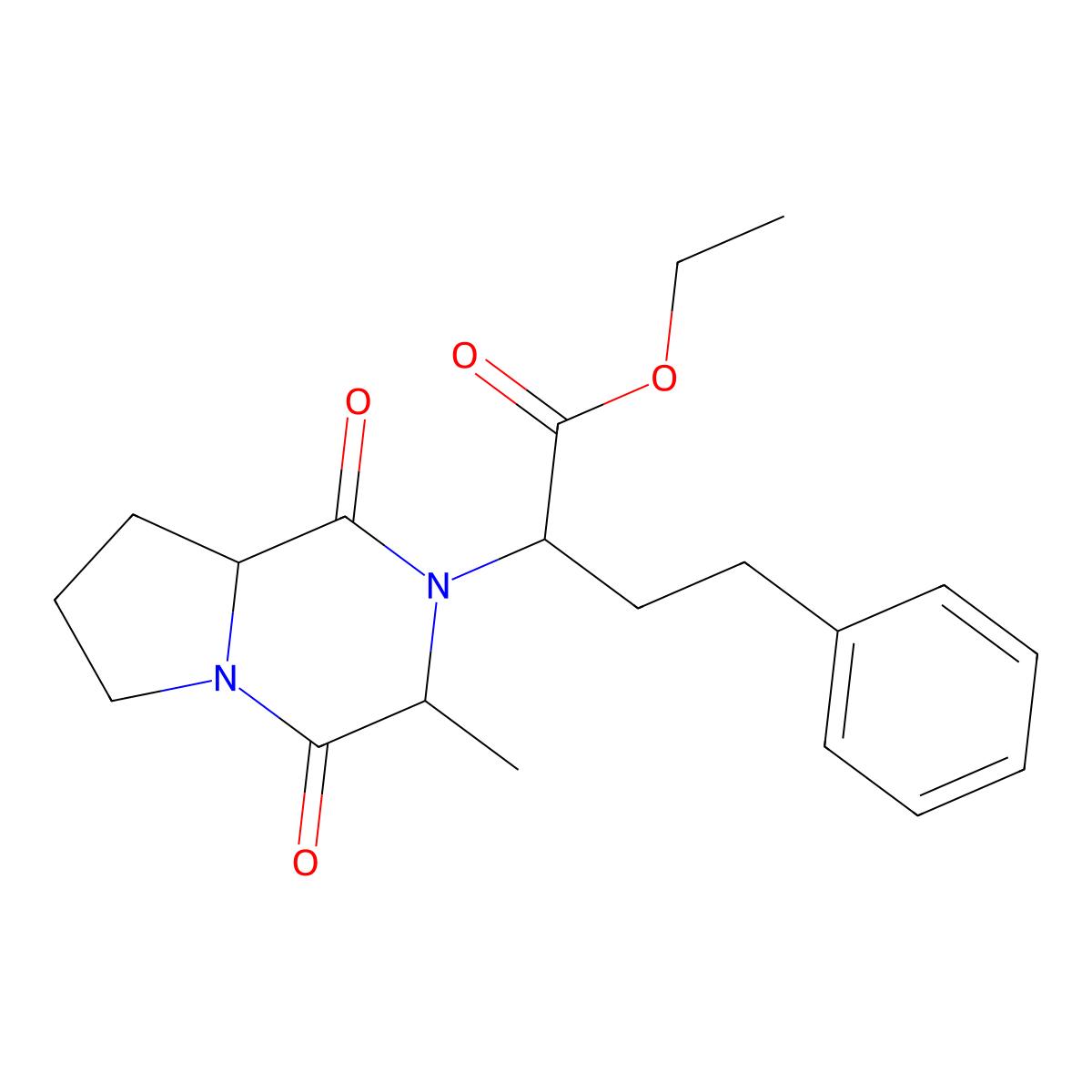 Enalapril diketopiperazine molecular structure, CAS 115729-52-7