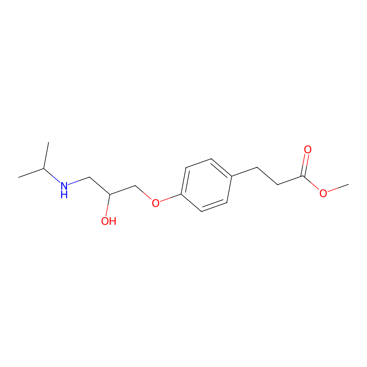 Esmolol, (S)- molecular structure, CAS 115729-56-1