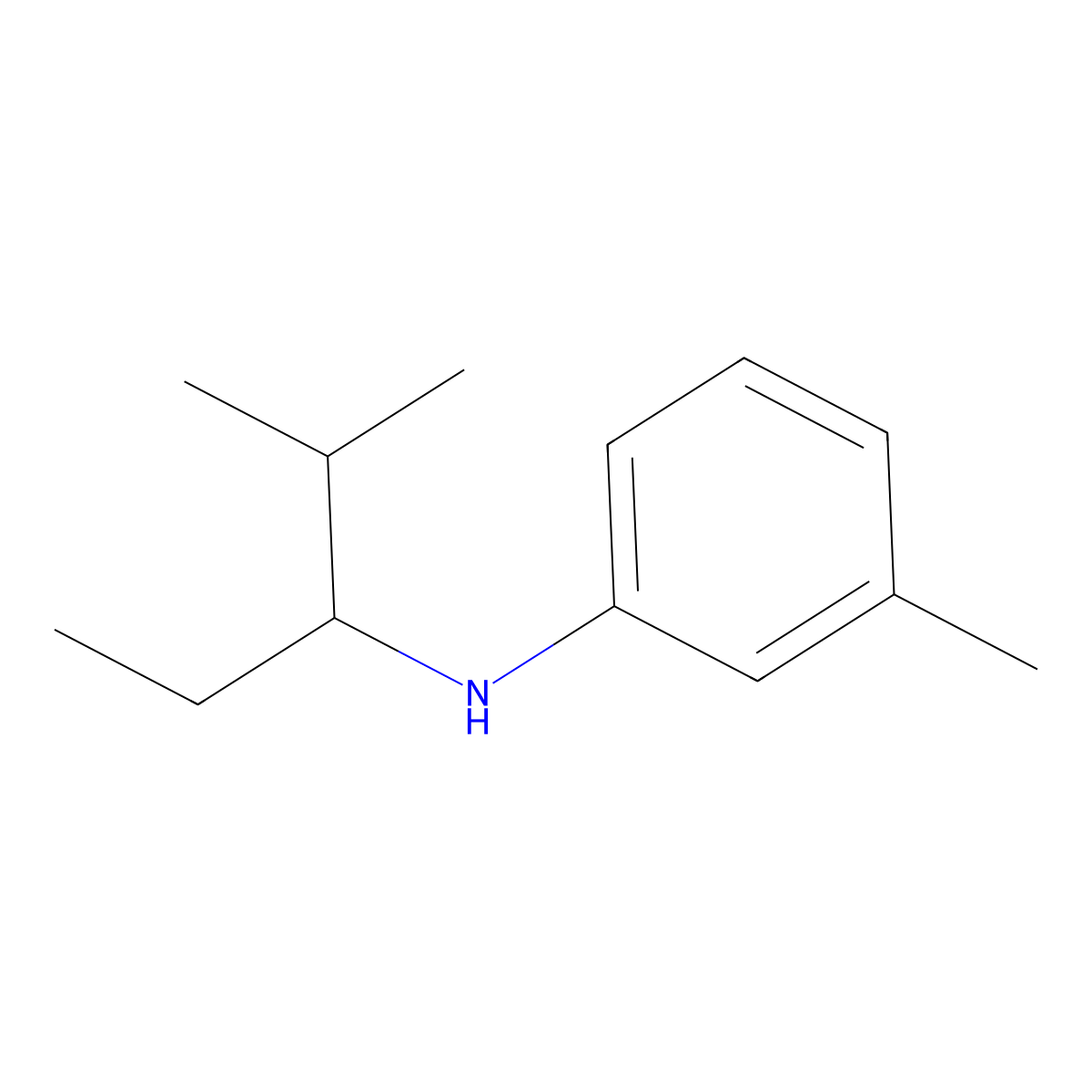 3-methyl-N-(2-methylpentan-3-yl)aniline molecular structure, CAS 1157290-88-4